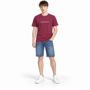 Men’s Maroon Round Neck T-Shirt