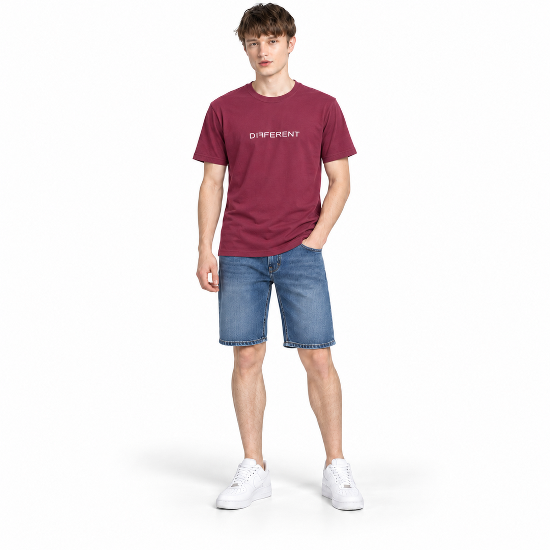 Men’s Maroon Round Neck T-Shirt