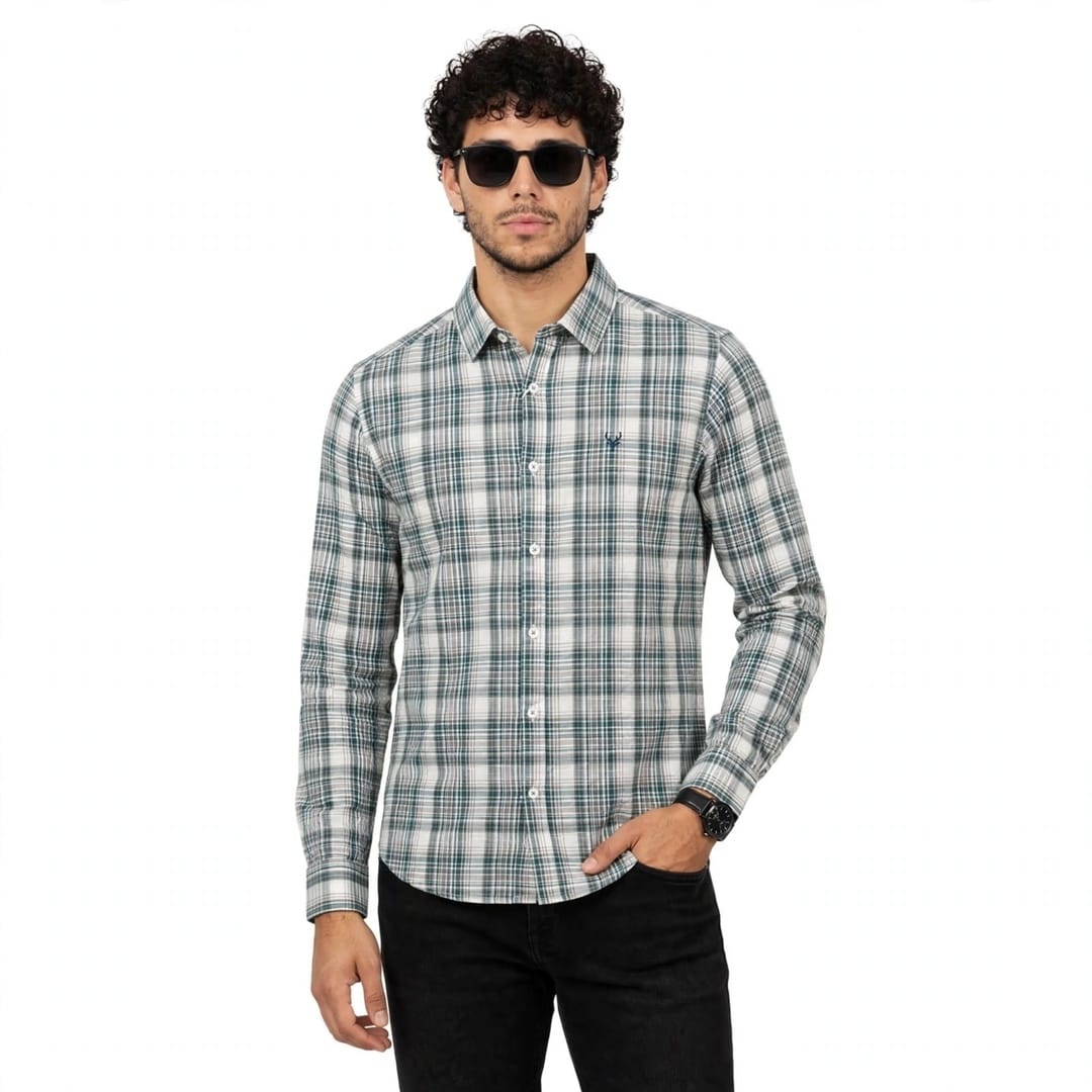 Men’s Regular Fit Checked Full Sleeve Casual Shirt