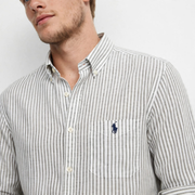 Men’s Grey Vertical Stripe Shirt