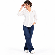 Women's White Classic Button-Down Shirt
