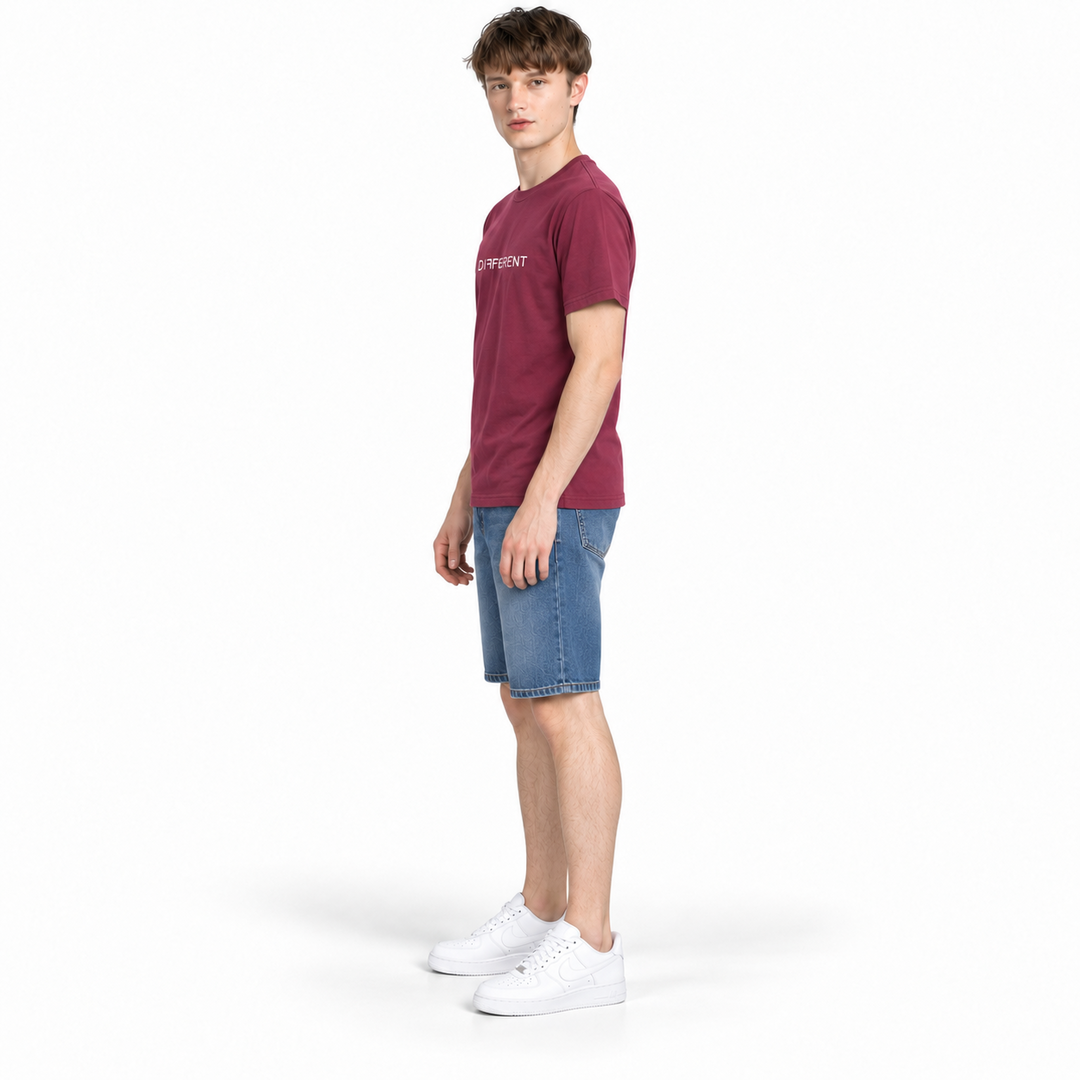 Men’s Maroon Round Neck T-Shirt