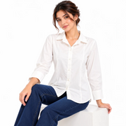 Women's White Classic Button-Down Shirt