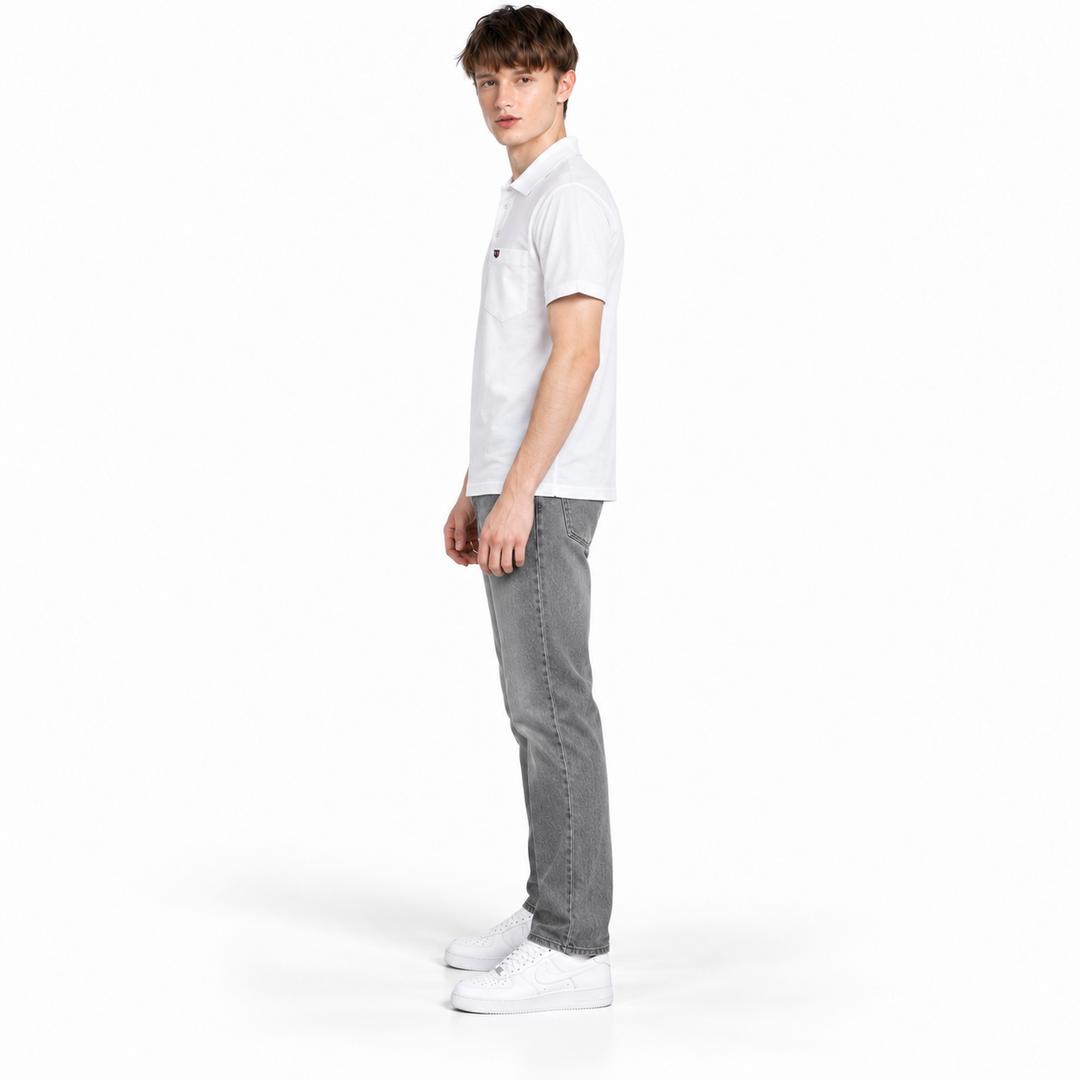 Men’s White Polo T-Shirt