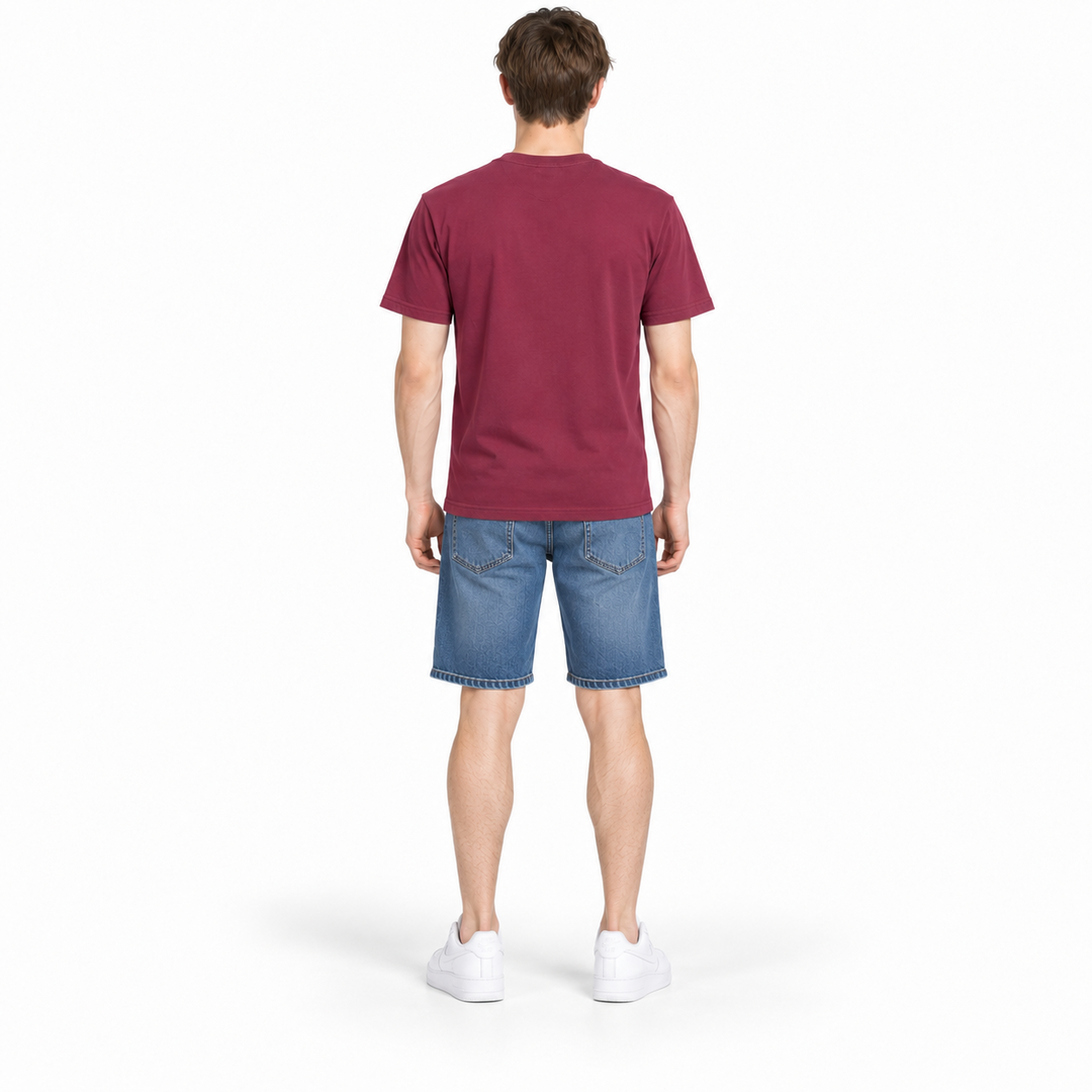 Men’s Maroon Round Neck T-Shirt