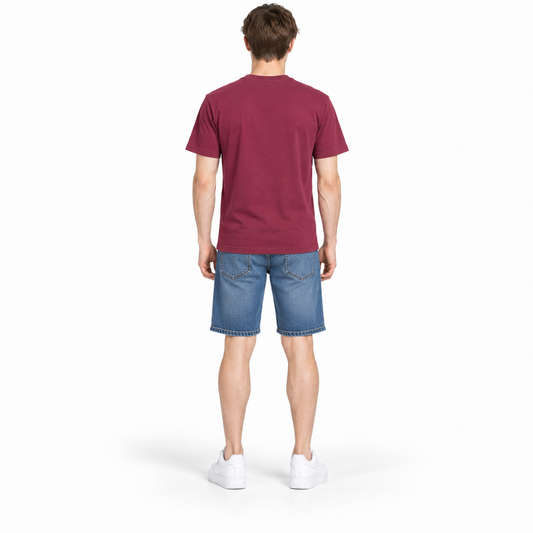 Men’s Maroon Round Neck T-Shirt