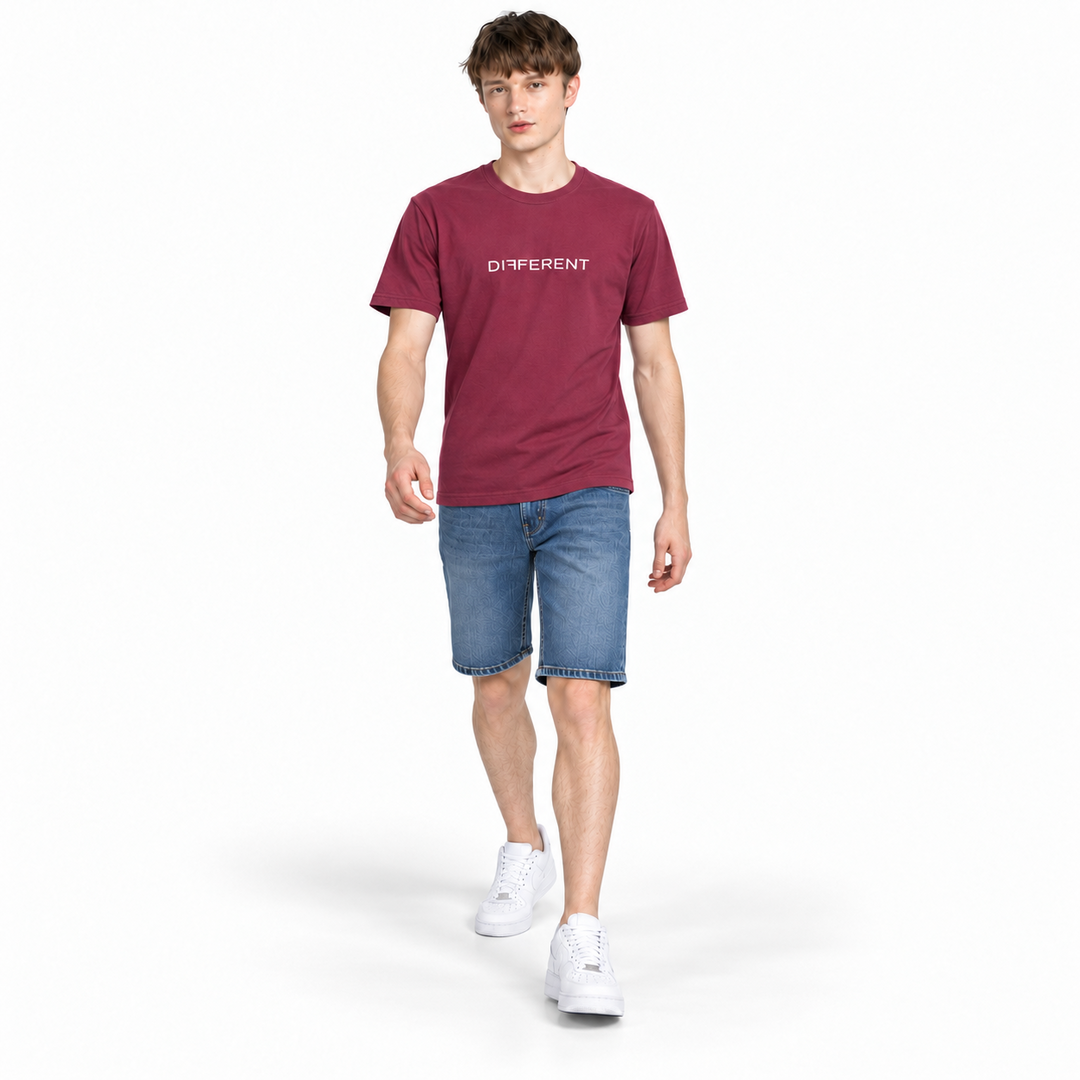 Men’s Maroon Round Neck T-Shirt