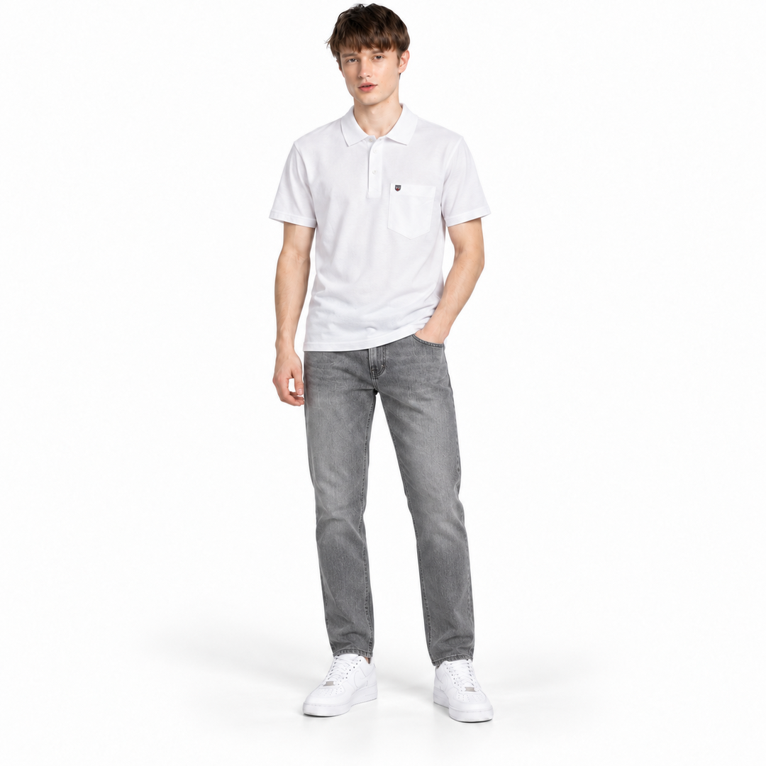 Men’s White Polo T-Shirt