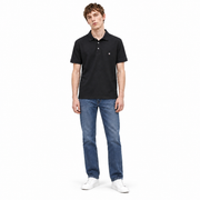 Men’s Black Polo T-Shirt with Chest Emblem