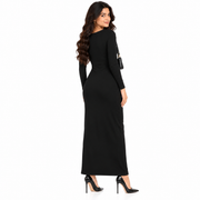 Women's Black Full Sleeve Bodycon Maxi Dress