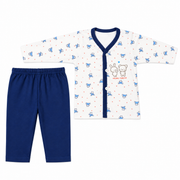 Newborn Cotton Printed Shirt & Pyjama Set 0–6 Months