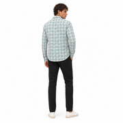 Men’s Mint Green Checked Full-Sleeve Shirt