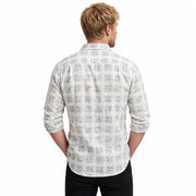 Men's White Pastel Checked Shirt