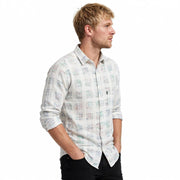 Men's White Pastel Checked Shirt