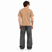 Men’s Tan Geometric Print T-Shirt
