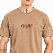 Men’s Tan Geometric Print T-Shirt