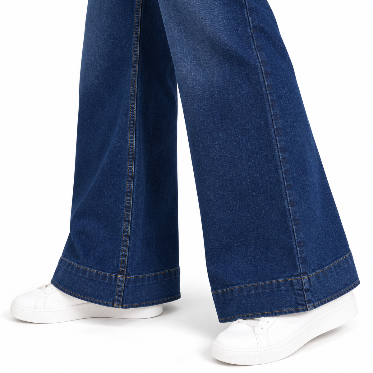 Women's High Rise Wide Leg Jeans – Dark Blue
