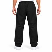 Men’s Black Relaxed-Fit Trousers